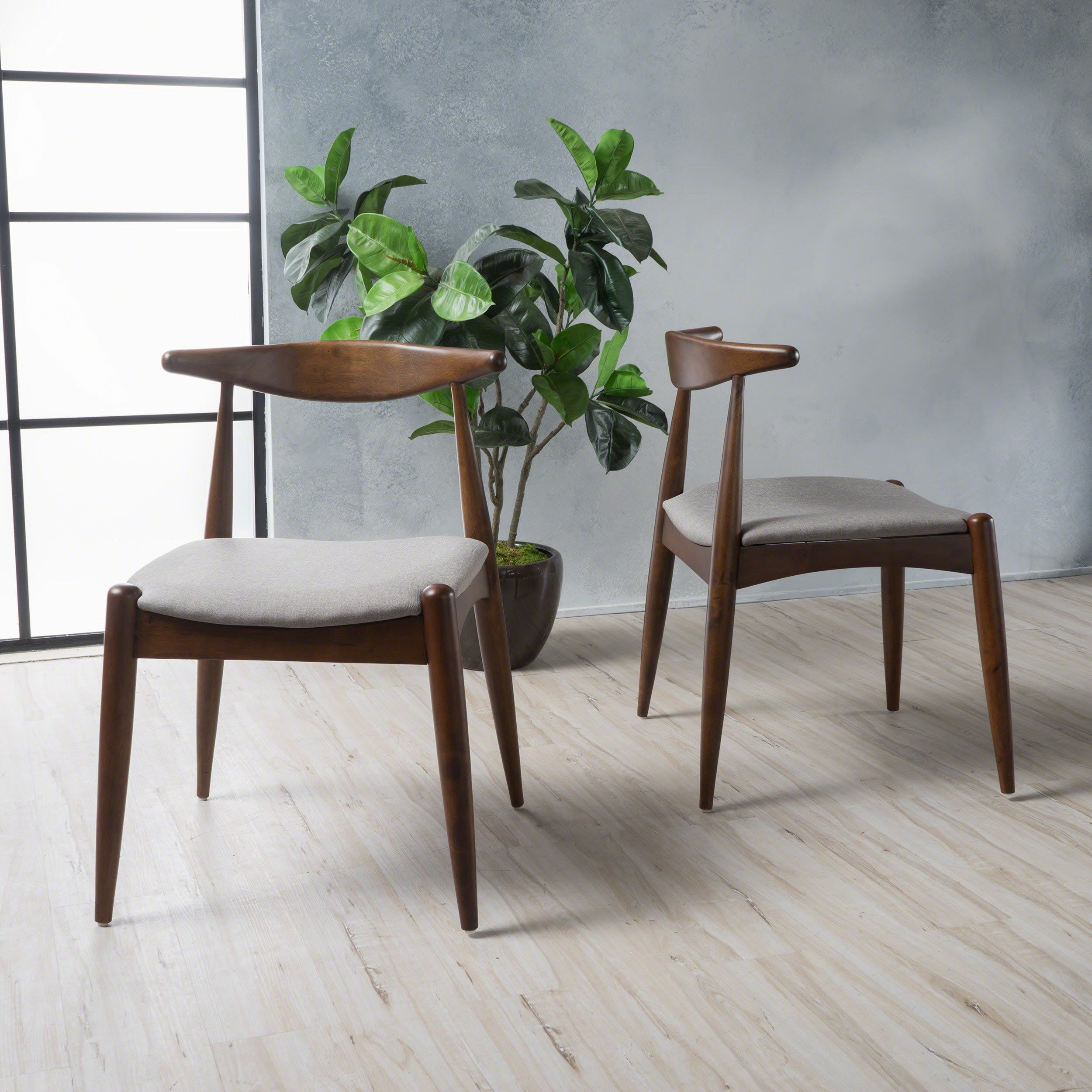 Sandra Mid Century Modern Dining Chairs (Set of 2)