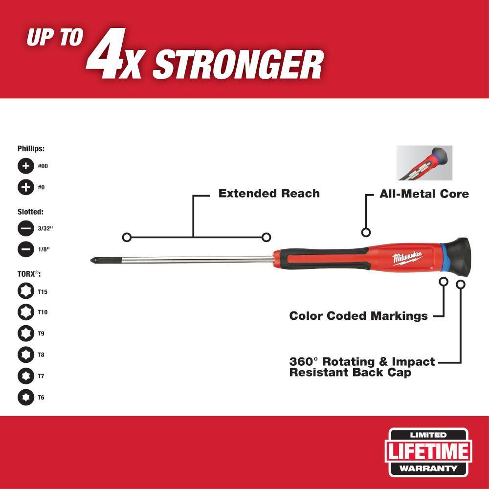 MW 16-Piece Screwdriver Set with Precision Screwdrivers 48-22-2612-48-22-2706