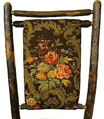 Rustic Hickory Floral Arm Chair   Armchairs And Accent Chairs   by Genesee River  Houzz