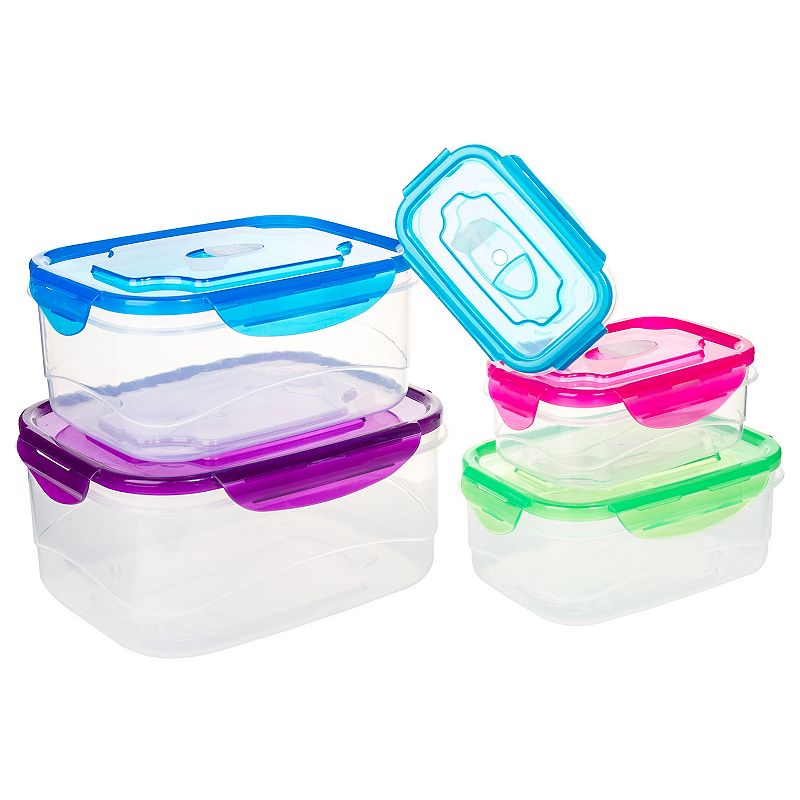 Plastic Jumbo Rectangular Food Storage Container Set