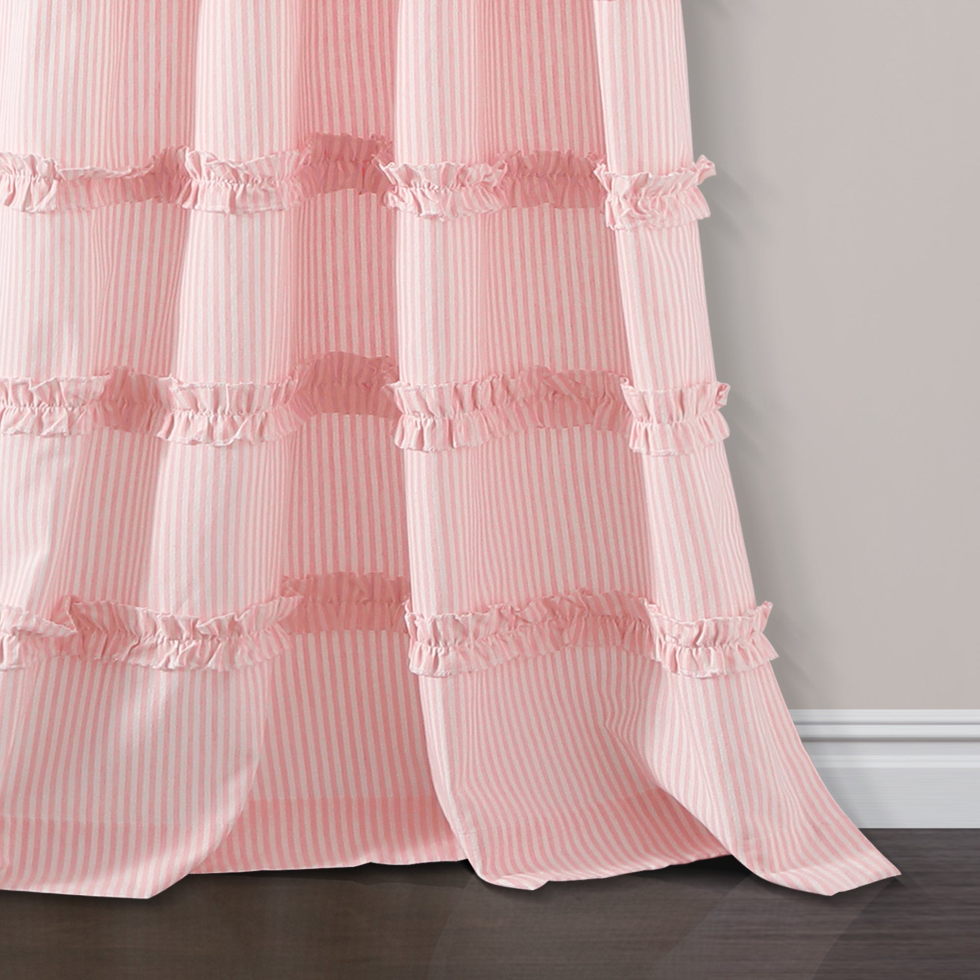 Vintage Stripe Yarn Dyed Cotton Window Curtain Panel Set