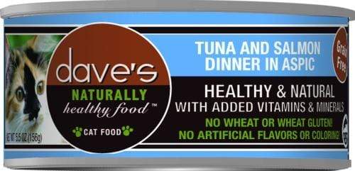 Dave's Naturally Healthy Tuna and Salmon Dinner in Aspic Canned Cat Fo