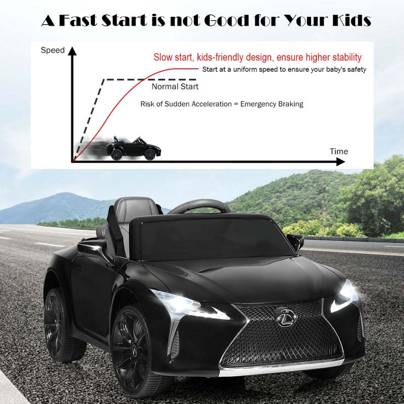 Licensed Lexus LC500 Kids Ride on Car, 12V Battery Powered Electric Vehicle Riding Toy Car with Remote Control