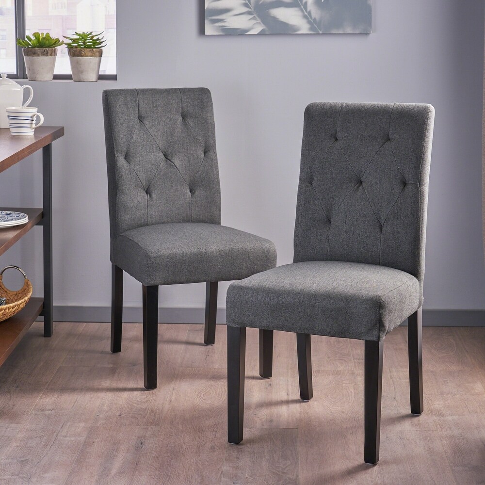 Gentry Tufted Fabric Dining Chair (Set of 2) by Christopher Knight Home