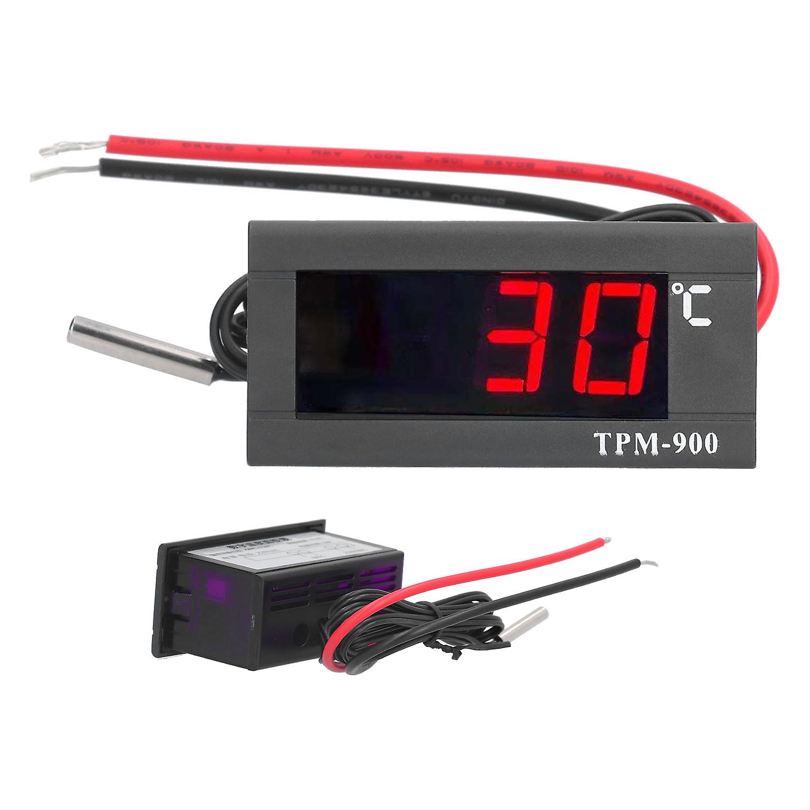 Tpm900 Digital Temperature Controller Led Panel Meter With Sensor For Refrigeated Cabinets 220v