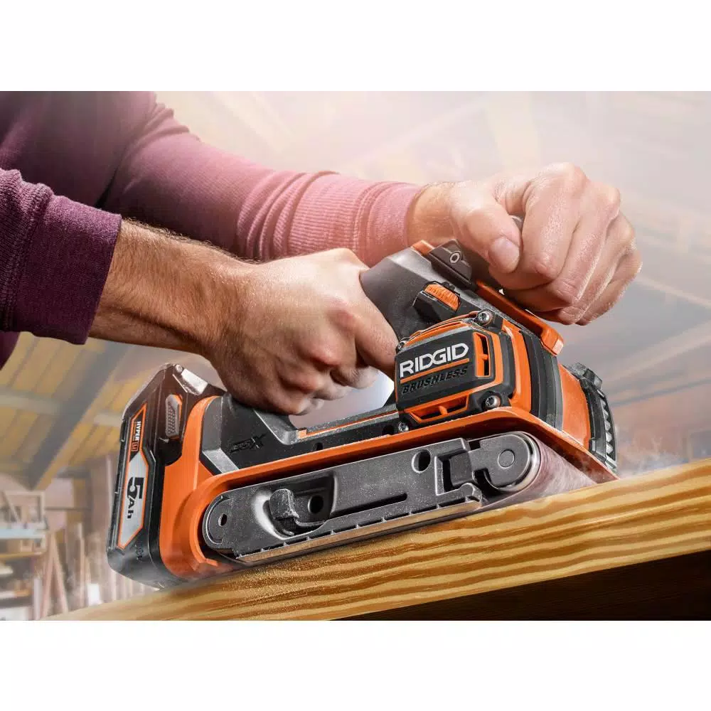 RIDGID 18-Volt Cordless 2-Tool Combo Kit with OCTANE Brushless Jig Saw and Brushless 3 in. x 18 in. Belt Sander (Tools Only) and#8211; XDC Depot