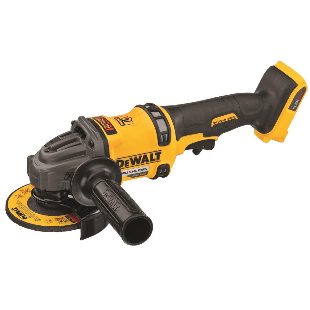 FLEXVOLT® 60V MAX* Brushless 4-1/2 in.6 in. Cordless Grinder with Kickback Brake (Tool Only)