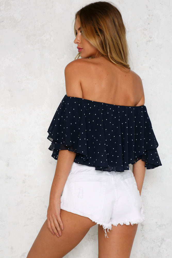 Numero Uno Crop Top Navy