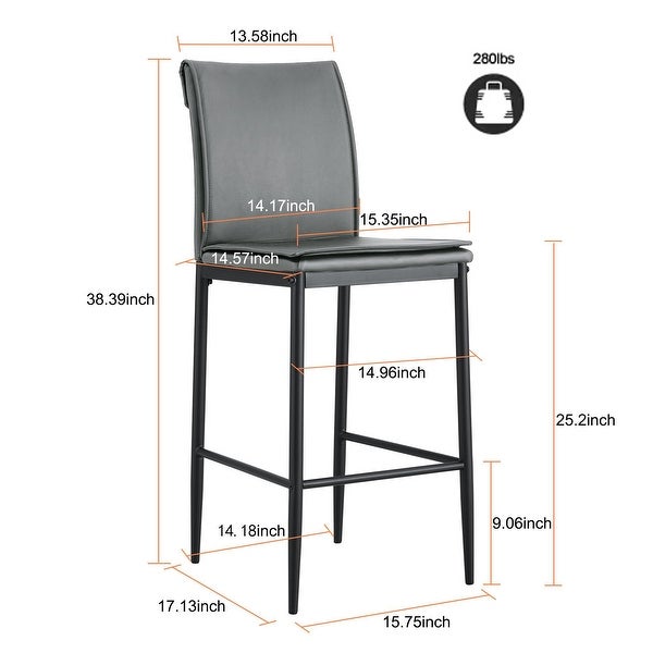 Barstool Dining Counter Height Chair Set of 2