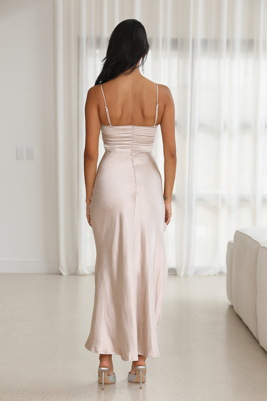 Dreamy Ball Midi Dress Champagne