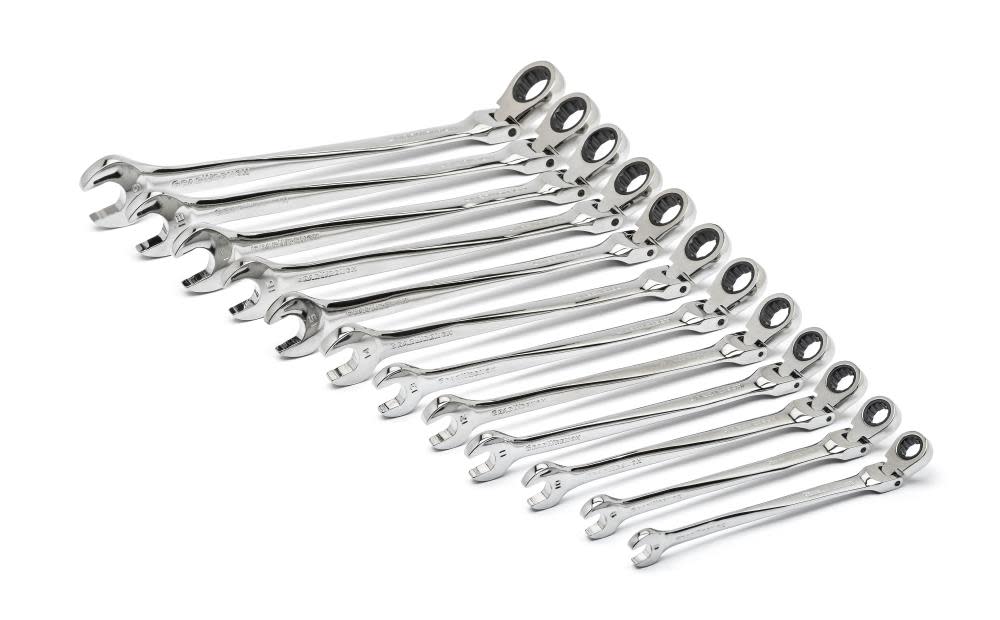 GEARWRENCH Flex Combination Ratcheting Wrench Set 12 Pc. XL X-Beam Metric 85288 from GEARWRENCH