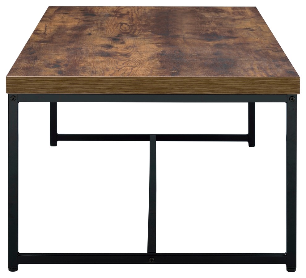 ACME Bob Coffee Table  Weathered Oak and Black   Industrial   Coffee Tables   by Acme Furniture  Houzz