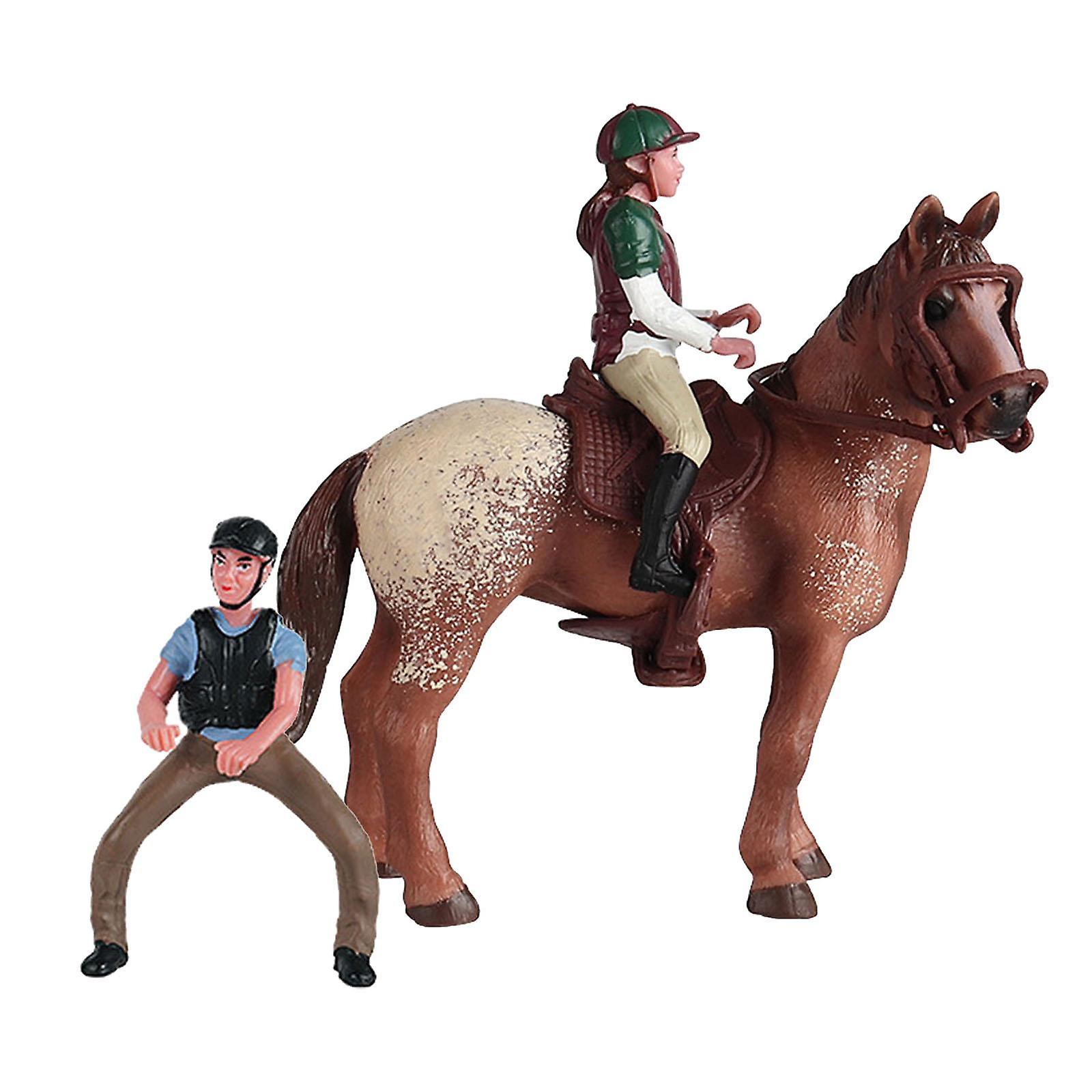 Horse Riding Figurine For Architecture Model Desktop Ornament Building Model Style C