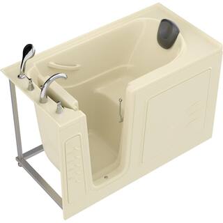 Universal Tubs Safe Premier 60 in. x 30 in. Left Drain Walk-In Non-Whirlpool Bathtub in Biscuit HD3060WILBS-CP