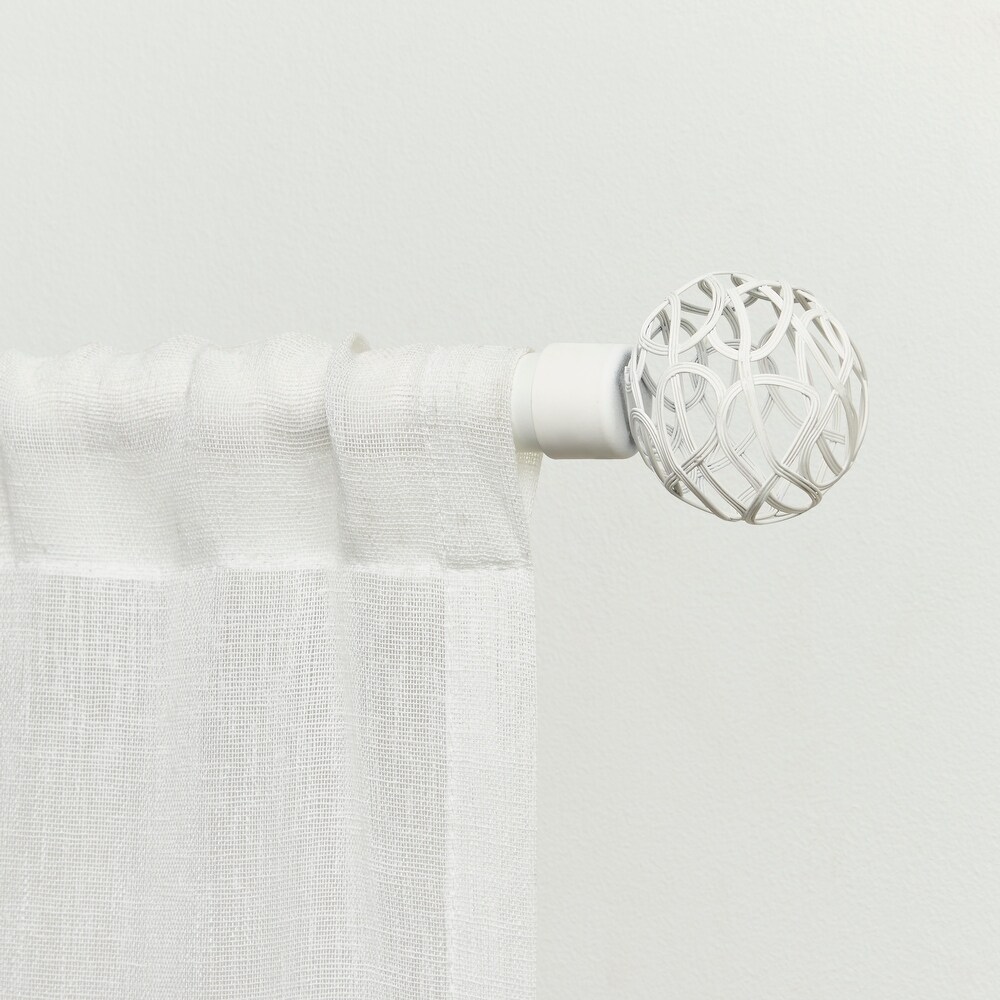 ATI Home Curtains Catherine Curtain Rod and Finial Set