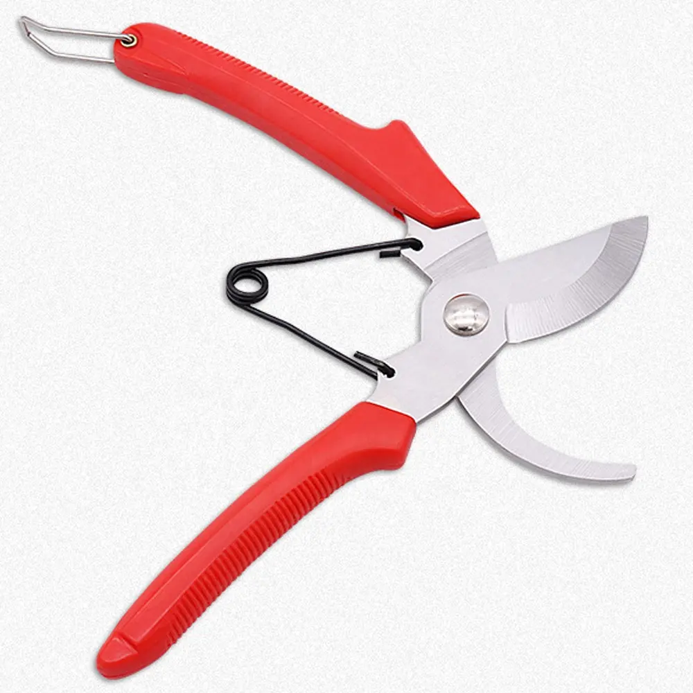 Non stick trimming scissors curved portable tree pole garden pruning shears professional garden graft scissors pruner