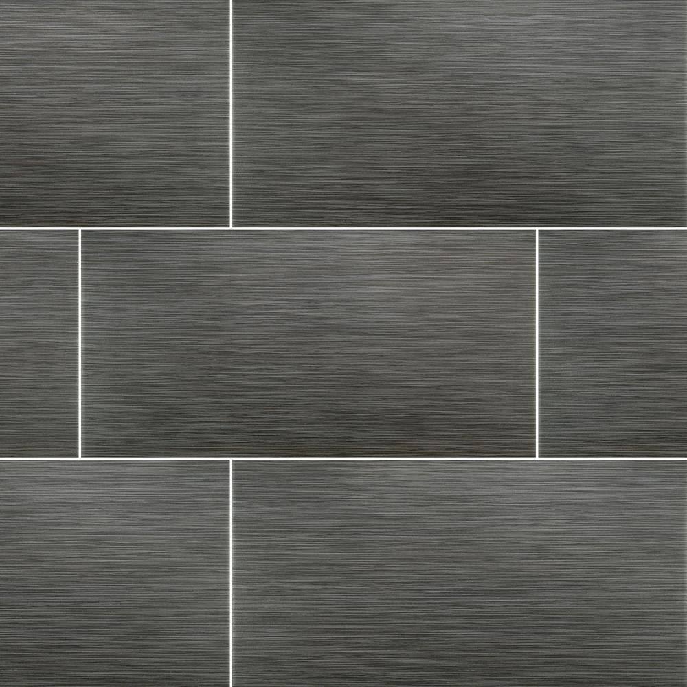 MSI Metro Gris 12 in. x 24 in. Matte Porcelain Stone Look Floor and Wall Tile (16 sq. ft.Case) NMETGRIS1224-N