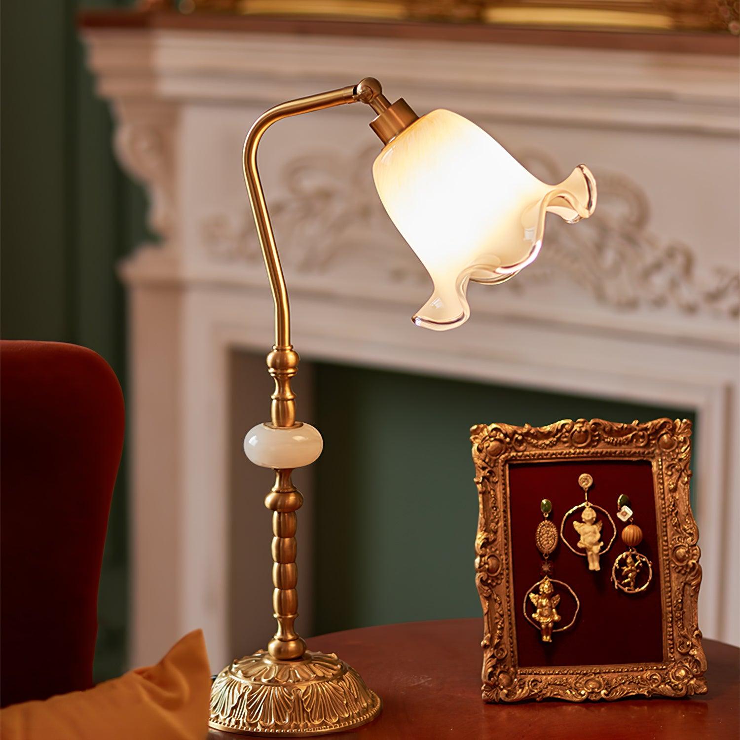 Tulip Brass Table Lamp