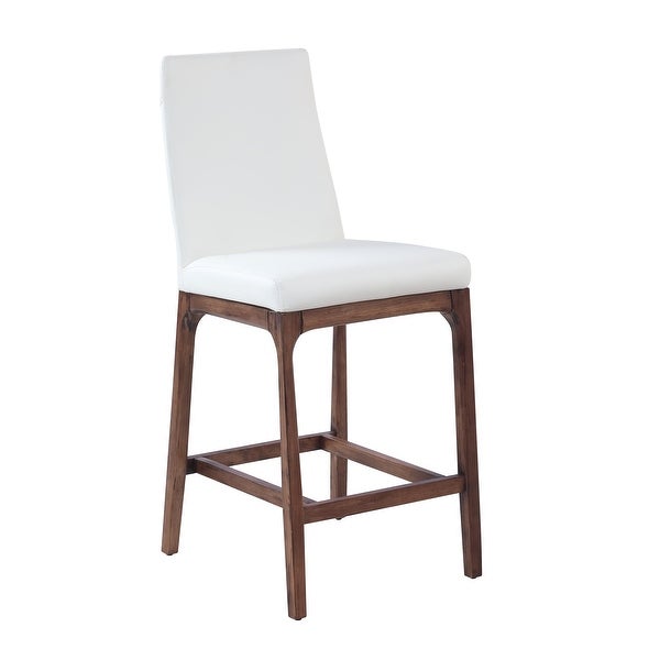 Somette Modern Counter Stool with Solid Wood Base