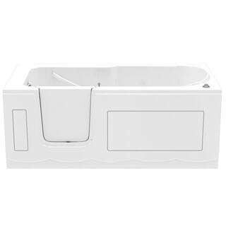 Universal Tubs Nova Heated Step-In 5 ft. Walk-In Air Jetted Tub in White with Chrome Trim HSI3060LWACH