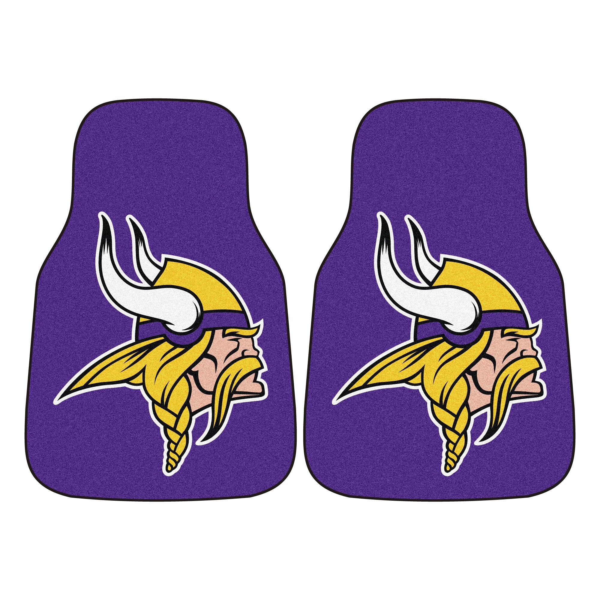 Minnesota Vikings 2-pc Carpeted Car Mats 17