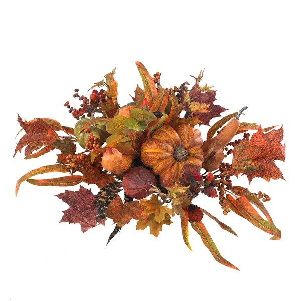 26 Inch Harvest Artificial Foliage Centerpiece Perfect for Thanksgiving and Fall Home Decor