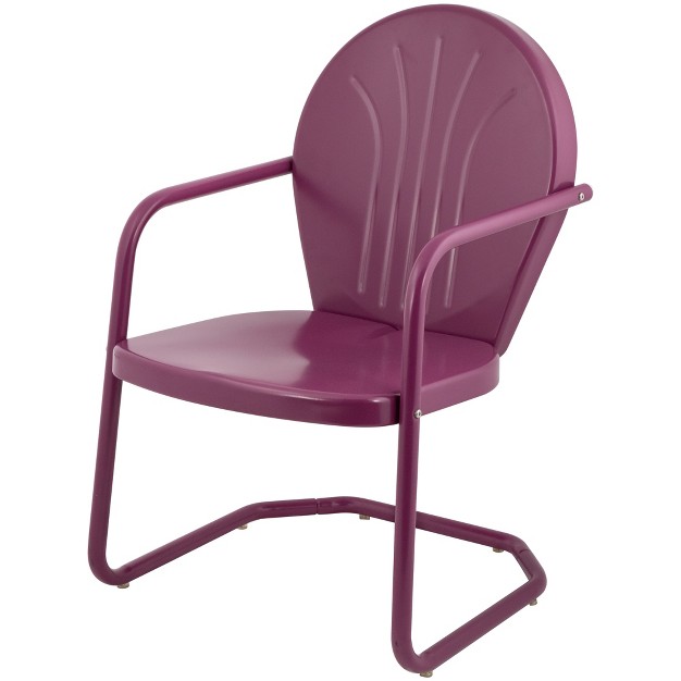 Northlight 34 inch Outdoor Retro Tulip Armchair Purple