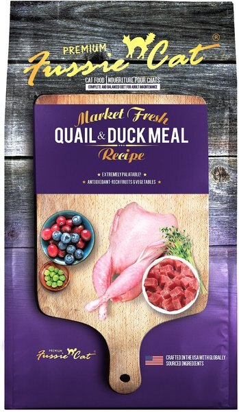 Fussie Cat Market Fresh Quail and Duck Meal Recipe Grain-Free Dry Cat Food