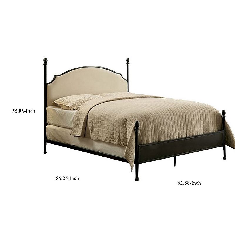 Transitional Queen Size Bed ， Black