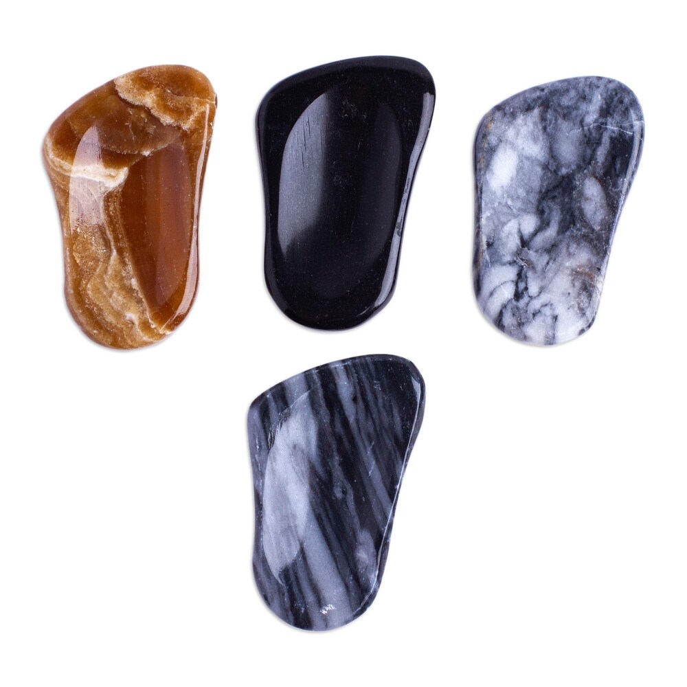 Novica Handmade Stability Amulet Stress Relieving Stones (Pair)