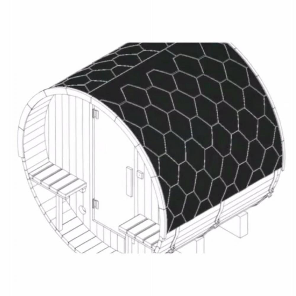 ALEKO Weather-Resistant Bitumen Roof Shingle Replacement for 93 in. x 72 in. x 75 in. Barrel Saunas - Gray SB8CPSSNG-HD