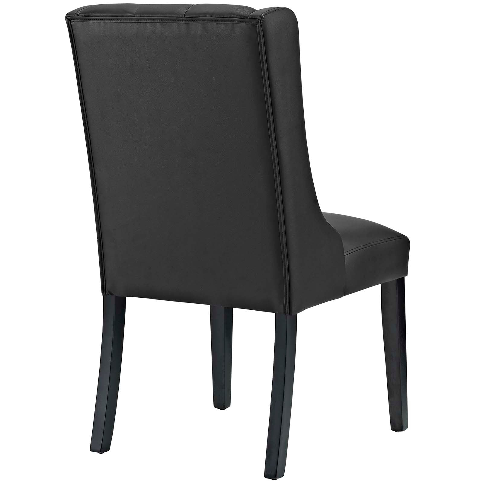 Modern Contemporary Urban Design Kitchen Room Dining Chair， Black， Faux Leather