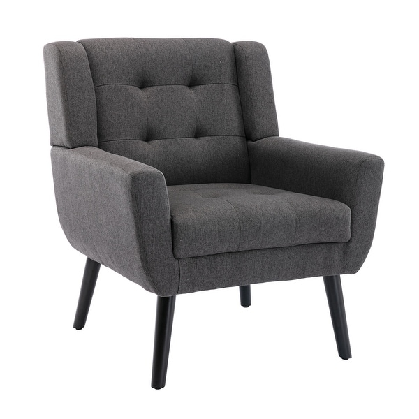 Modern Soft Upholstered Ergonomics Accent Chair Living Room Chair Bedroom Chair Home Chair With Black Legs For Indoor Home