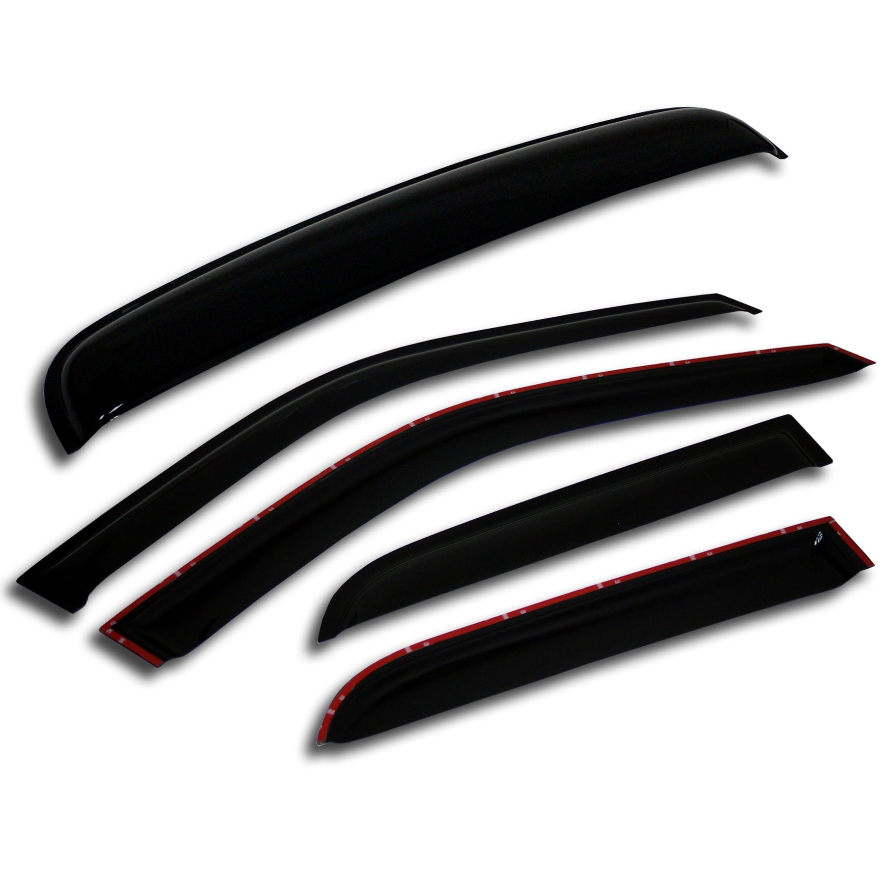 TuningPros WSV2-346 Outside Mount Window Visor Deflector and Sunroof 5 Pcs Set For 2009-2015 Nissan Maxima Sedan