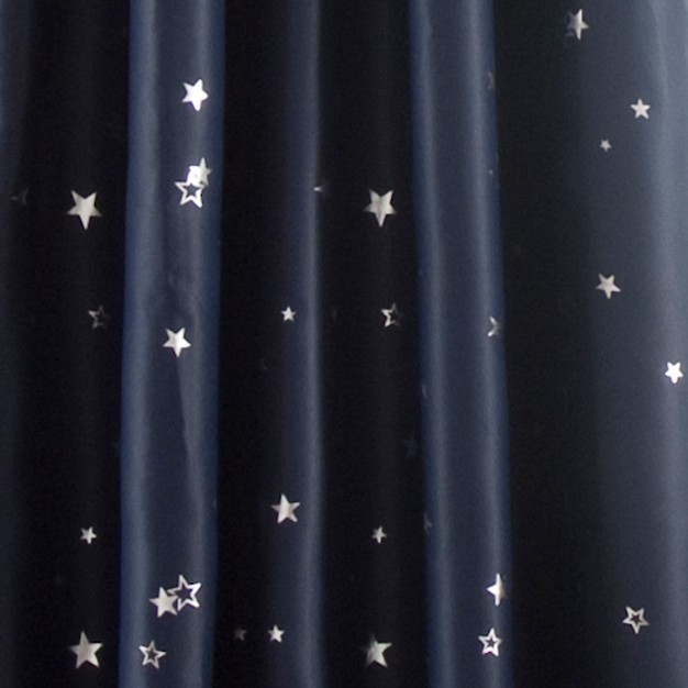 Room Darkening Star Curtain Panels Navy Lush D cor