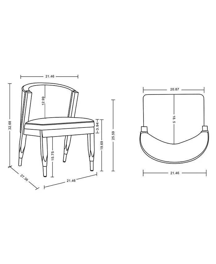 Manhattan Comfort Ola 21.46 Wide Boucle Upholstered Dining Chair