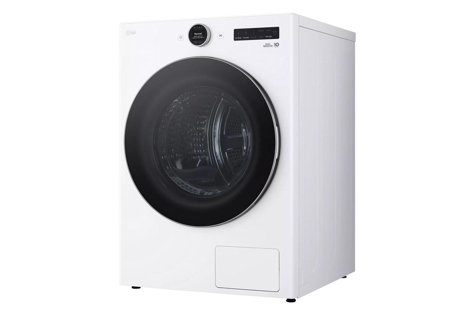 Lg DLHC5502W 7.8 Cu. Ft. Mega Capacity Smart Front Load Dryer With Dual Inverter Heatpump™ Technology And Inverter Direct Drive Motor System