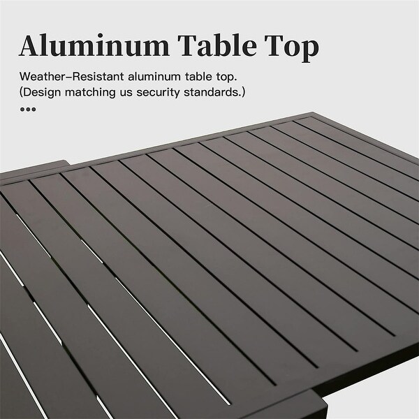 Large Extendable Aluminum Patio Dining Table for 68 Person