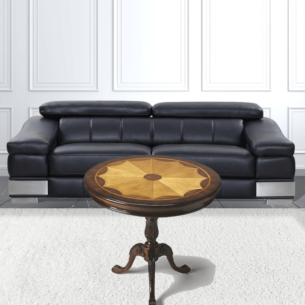 30 quotBrown Round Coffee Table   Traditional   Coffee Tables   by HomeRoots  Houzz