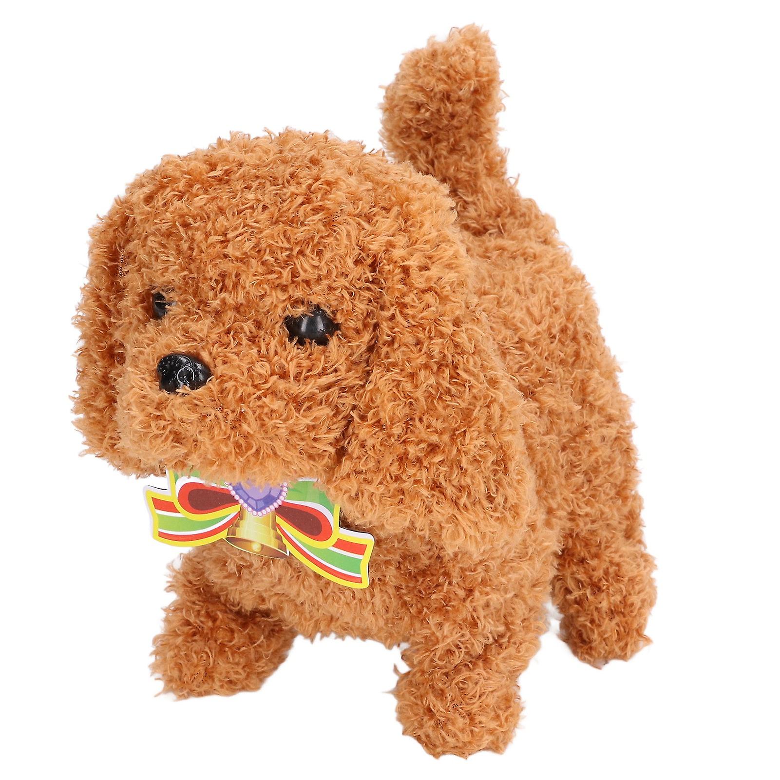 Battery Puppy Dog Walking Tail Wagging Barking Lifelike Soft Snuggly Fur Stuffed Animal Plush Dog For Holiday Gifts Toys