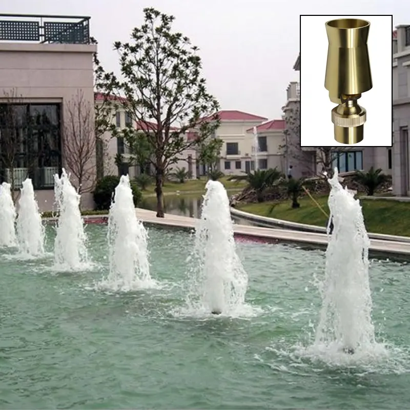 Pure copper brass accessories Water angle adjustable spray Ice Tower cascade fountain nozzle for outdoor