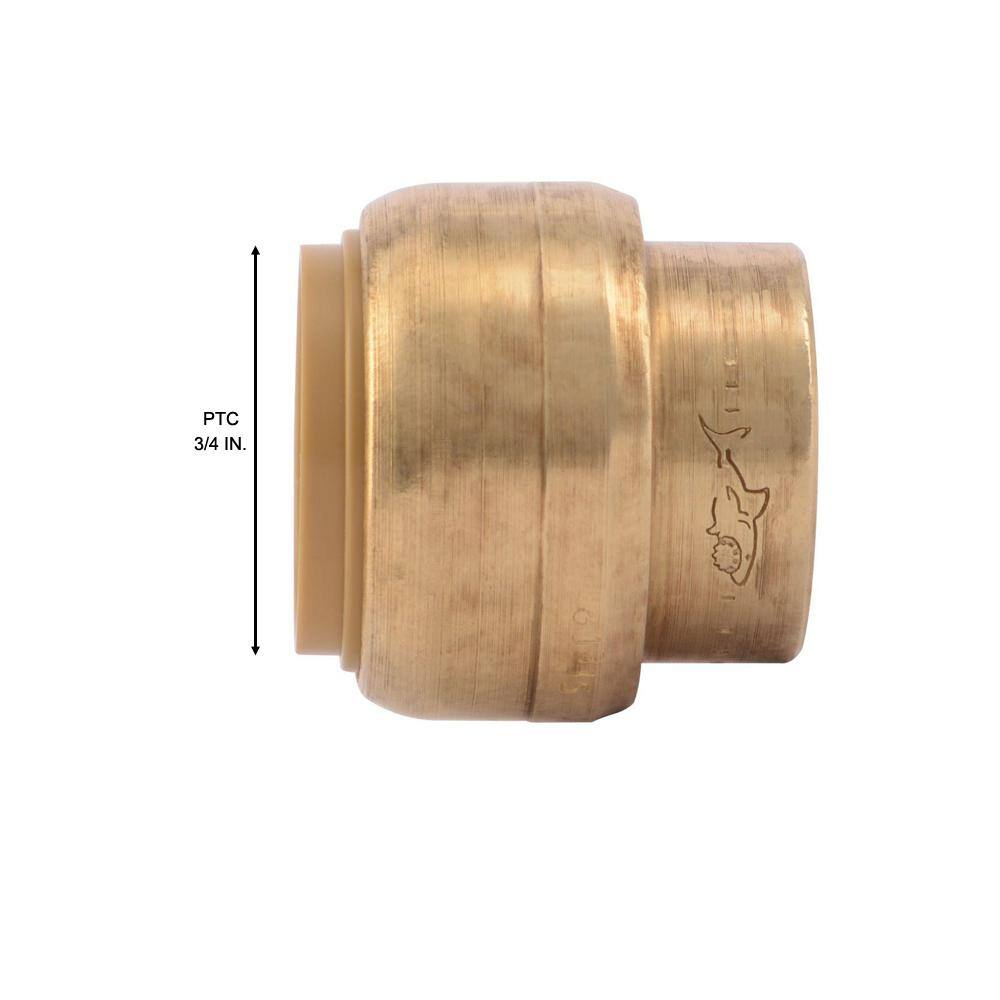 SharkBite 34 in. Push-to-Connect Brass End Stop Fitting U518LFA