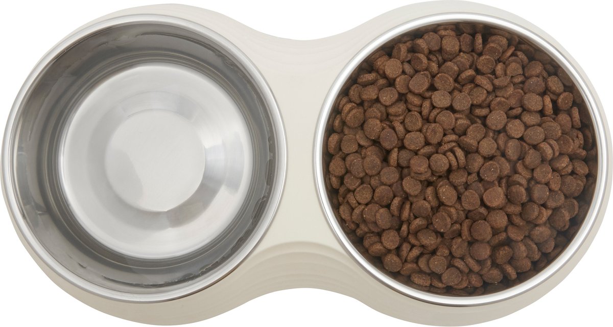 Frisco Stainless Steel Double Dog Bowls with Melamine Stand