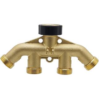 4-Way Brass Hose Diverter 34