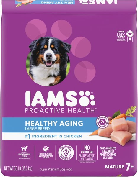 Iams Healthy Aging Mature and Senior Large Breed with Real Chicken Dry Dog Food