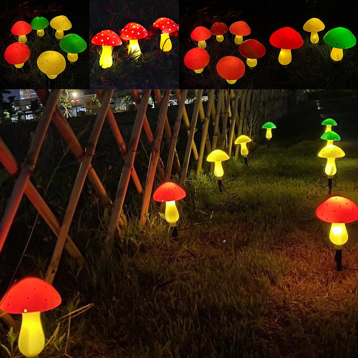 4.5m Mushroom Solar Light Ip65 Waterproof Fairy Light String Outdoor Garden Lawn Light Decor Solar String Light For Patio Path