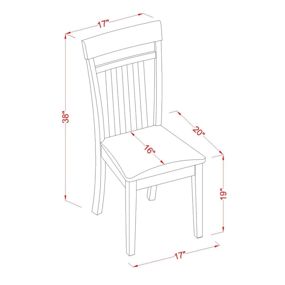 East West Furniture 5 Piece Dining Room Furniture Set  a Round Kitchen Table and 4 Dining Chairs  Mahogany (Seat Options)