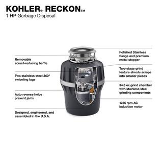 KOHLER Reckon 1 Hp Garbage Disposal 29358-CHR