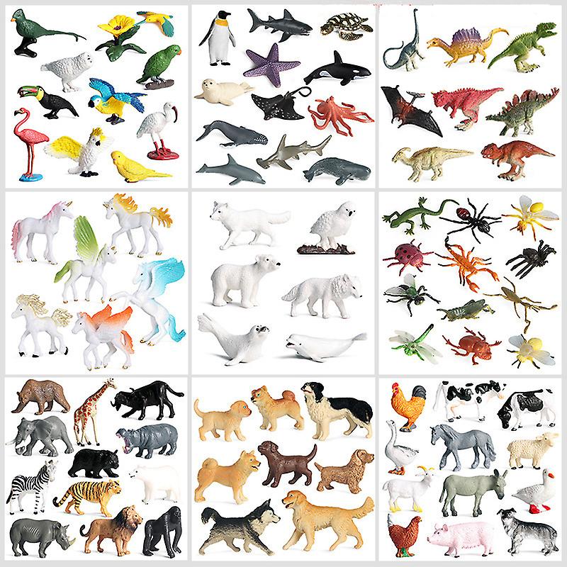 86pcs Simulation Sea Land And Air Wild Animals Ornament Kids Toy