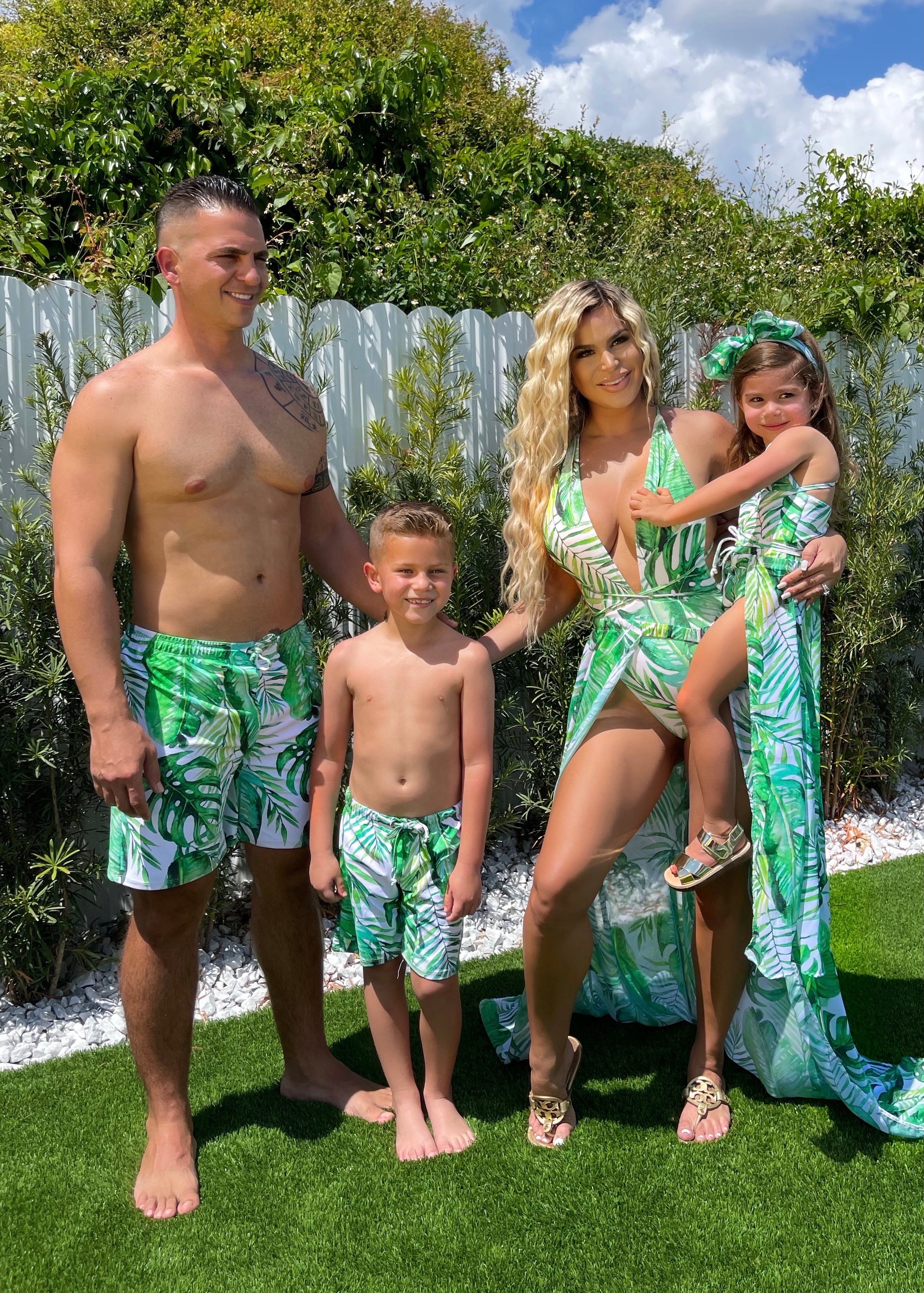 Summer In The Air Girls Swimsuit Set Green